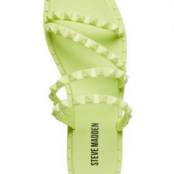 Steve Madden Skylar J Green Sandals with Studded Straps - Picture 3 of 8